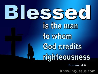Romans 4:6 Blessed Is The Man (blue)